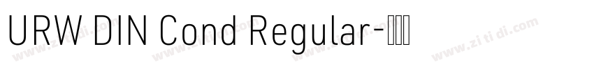 URW DIN Cond Regular字体转换